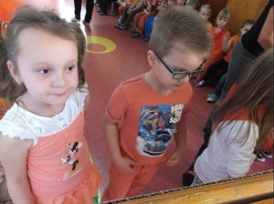 DZIEŃ ZDROWY I KOLOROWY W KOLORZE POMARAŃCZOWYM