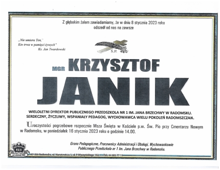 Dyrektor Mgr Krzysztof Janik