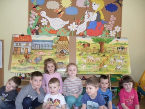 Zwierzęta na wiejskim podwórku