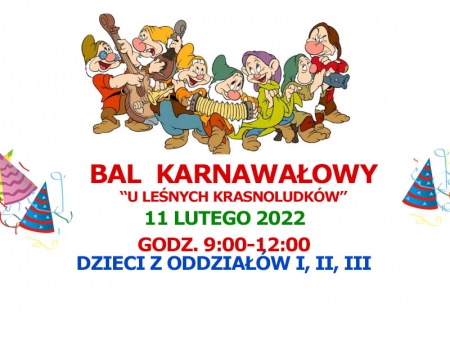 Bal karnawałowy grupa I, II, III